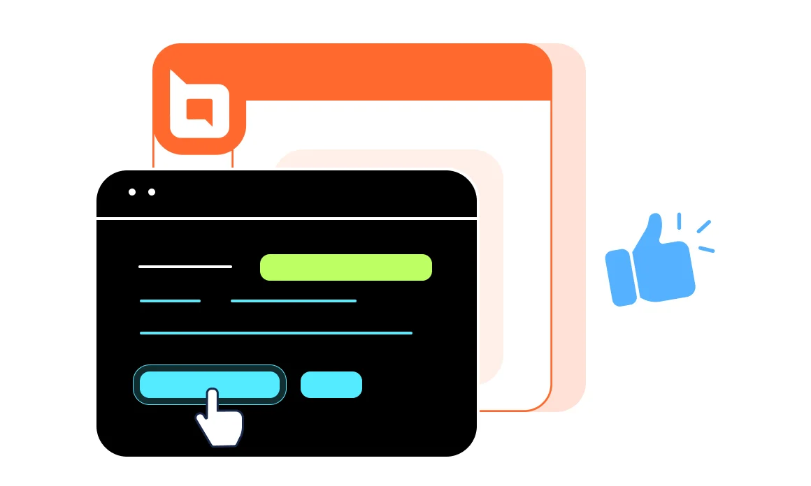 High contrast dark theme accessibility features with a dark UI window and a positive feedback icon.