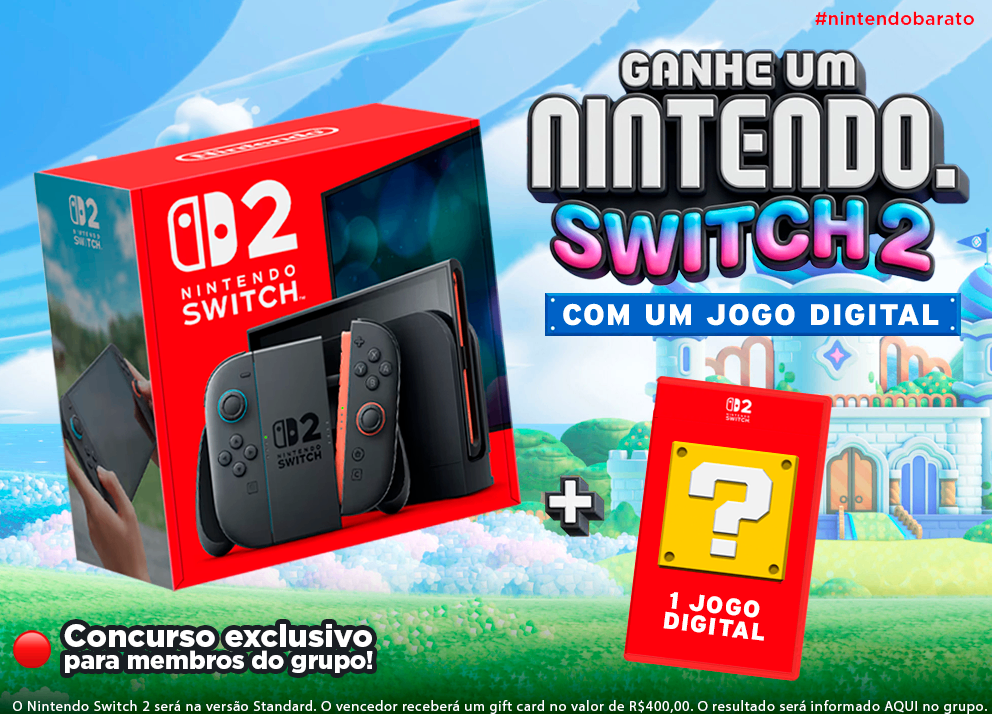 Concurso #4 - Nintendo Switch 2 + Jogo Digital