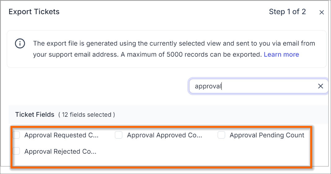 New field in the ticket export