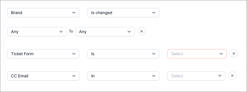 Additional fields in the automation condition