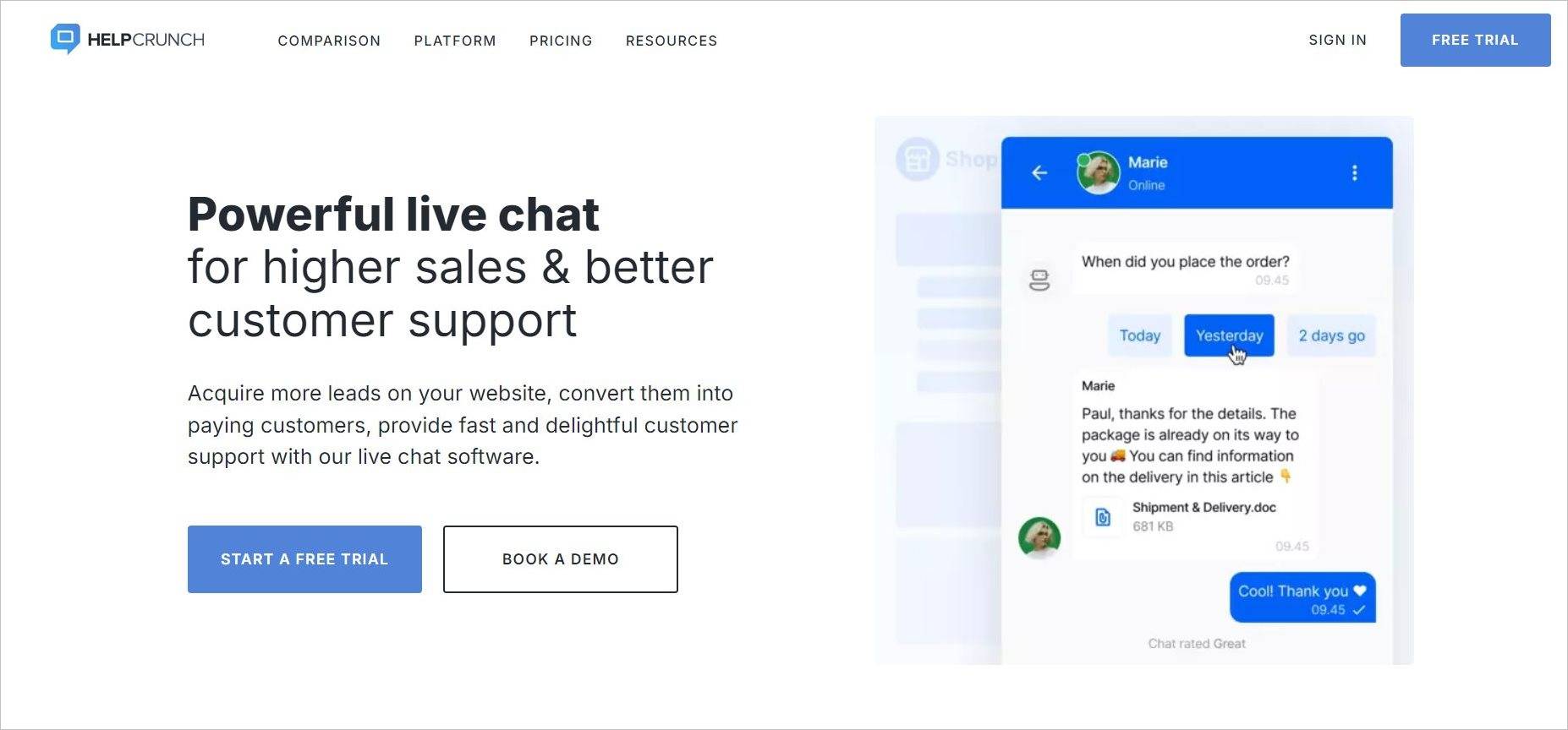 HelpCrunch Live Chat