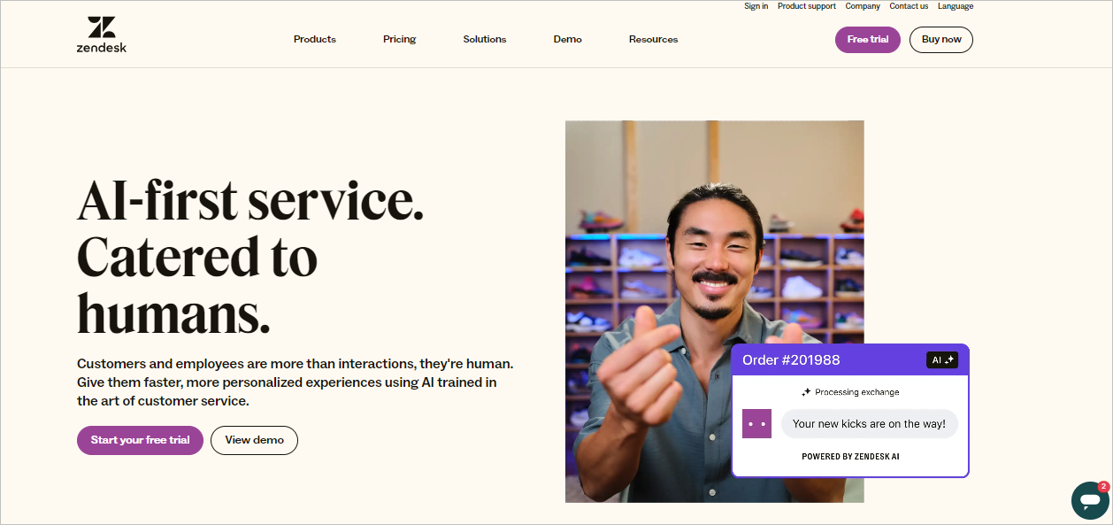 Zendesk customer service tool