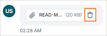 Live chat : Delete attachment