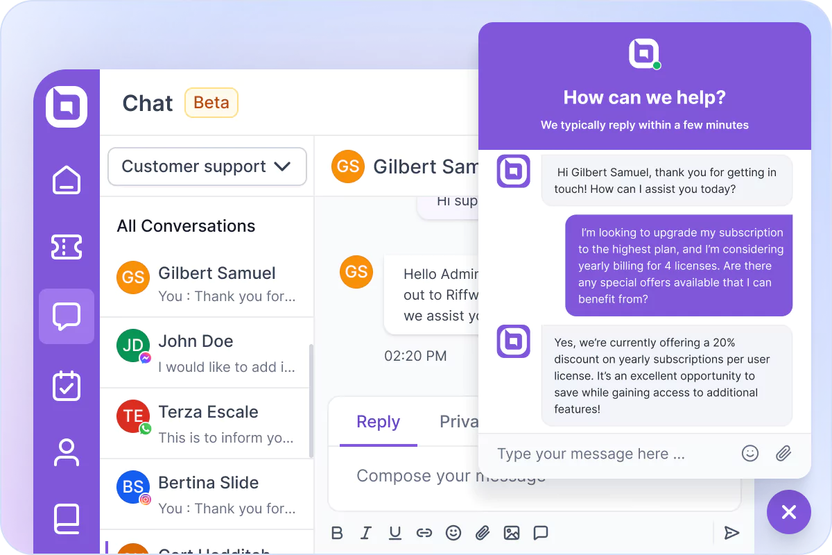 Social media customer service