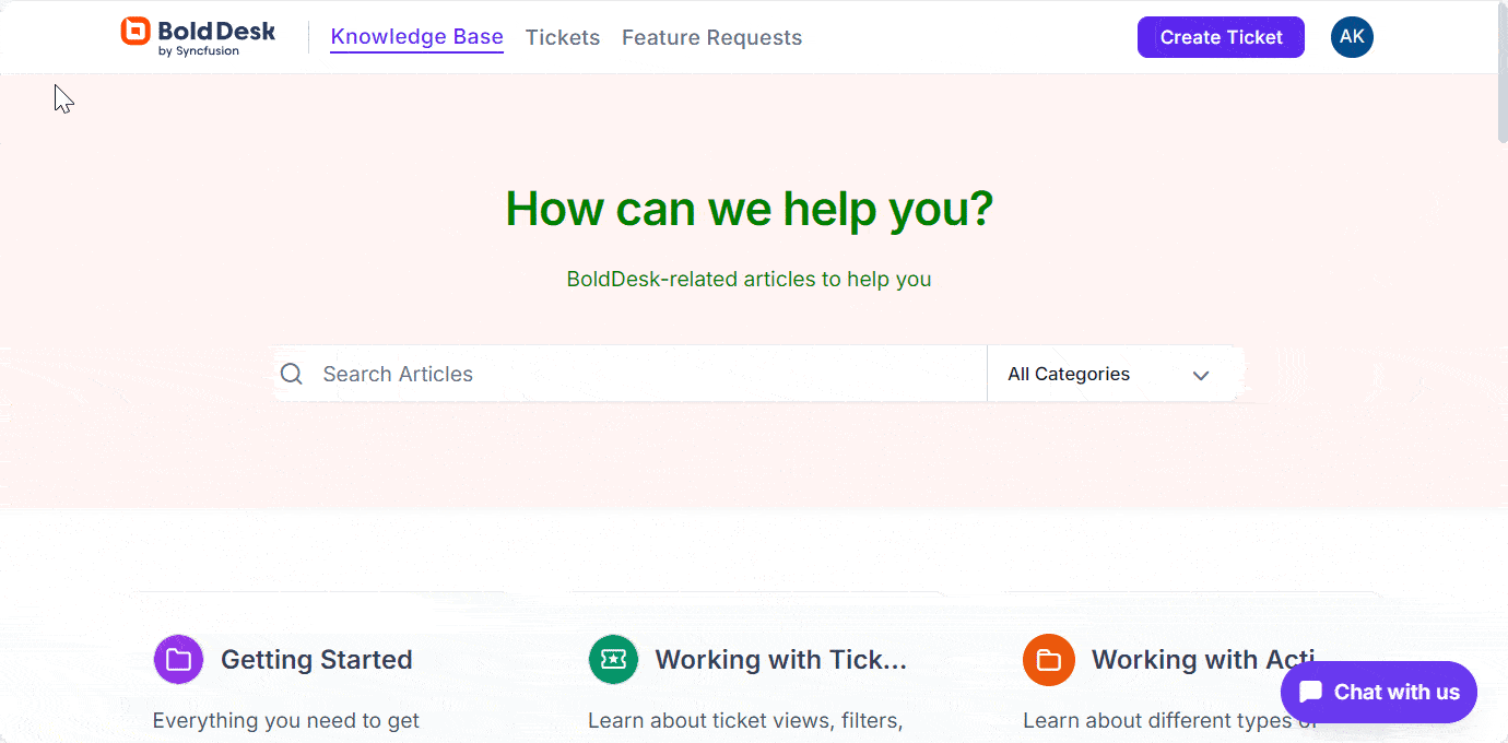 BoldDesk knowledge base examples
