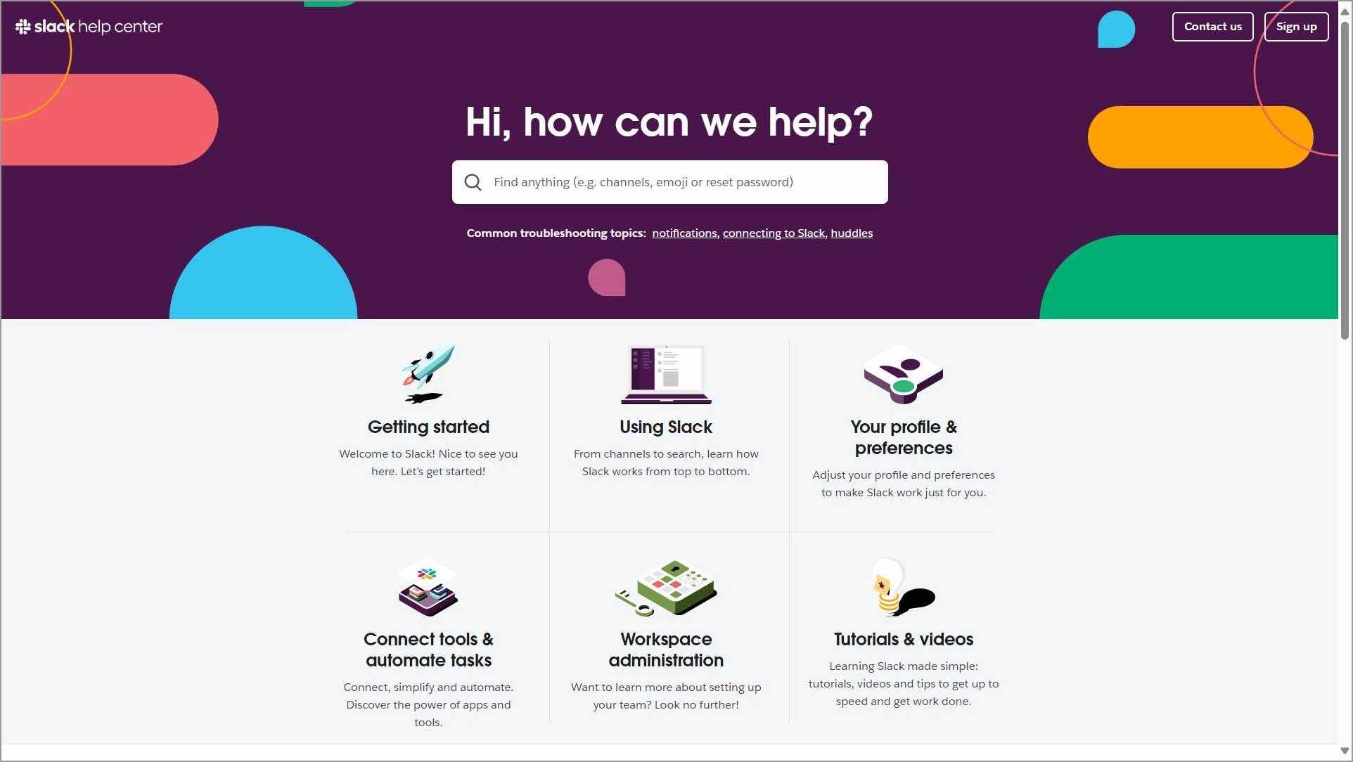 Slack knowledge base example