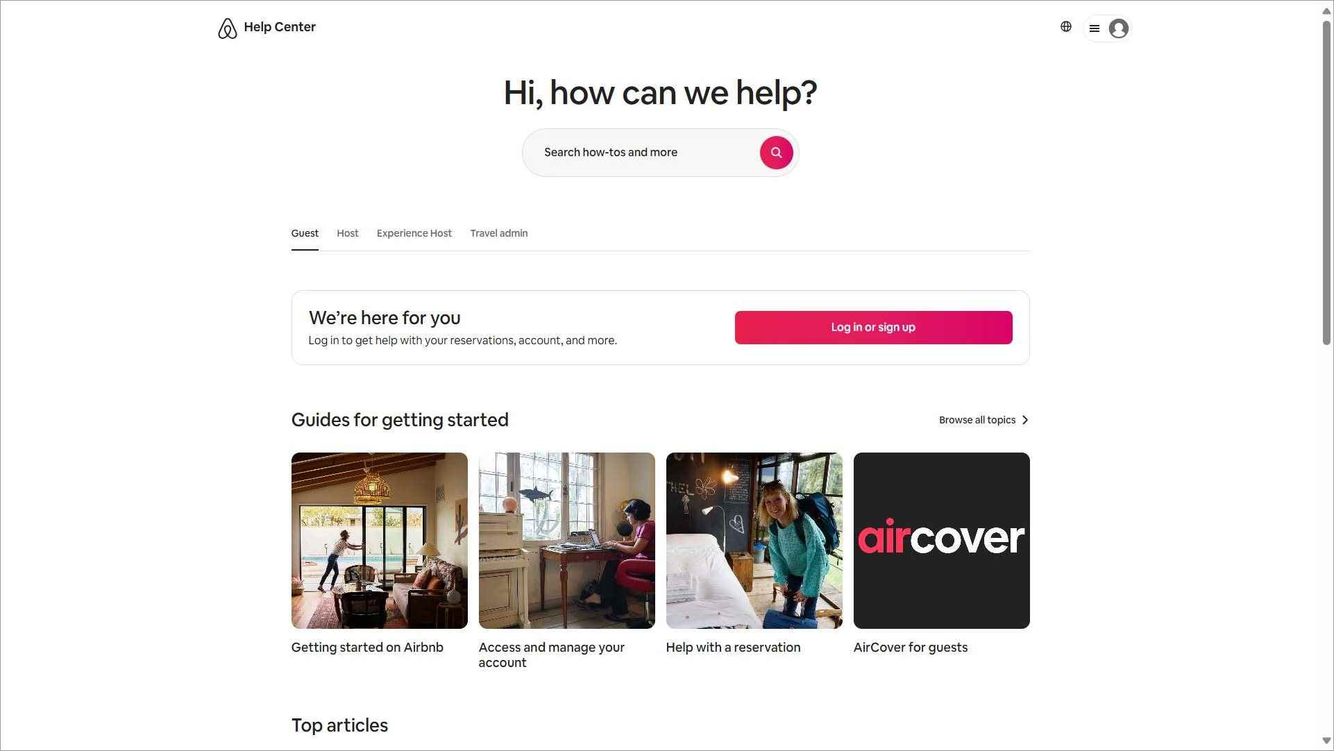 Airbnb knowledge base example