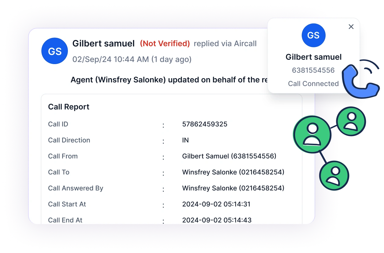 Make and receive calls directly in BoldDesk with advanced call handling
