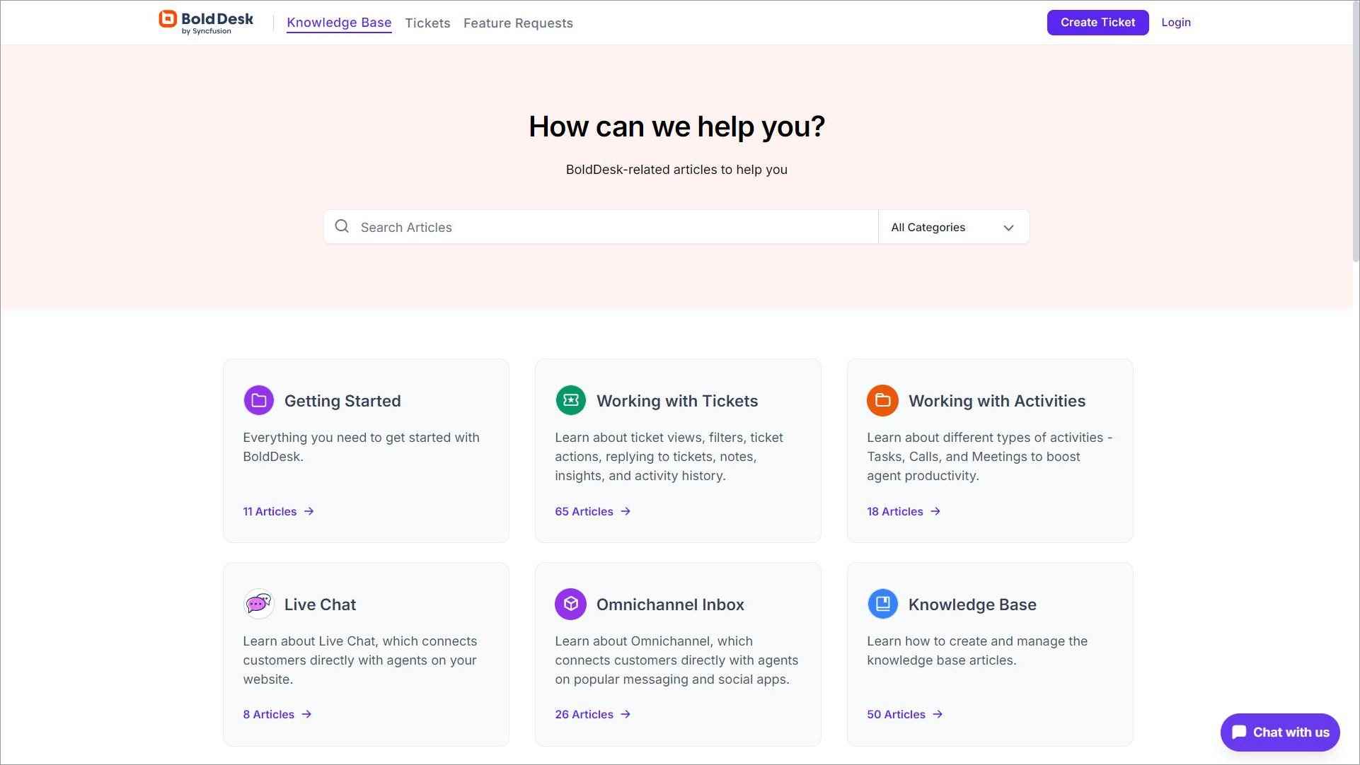 BoldDesk knowledge base examples