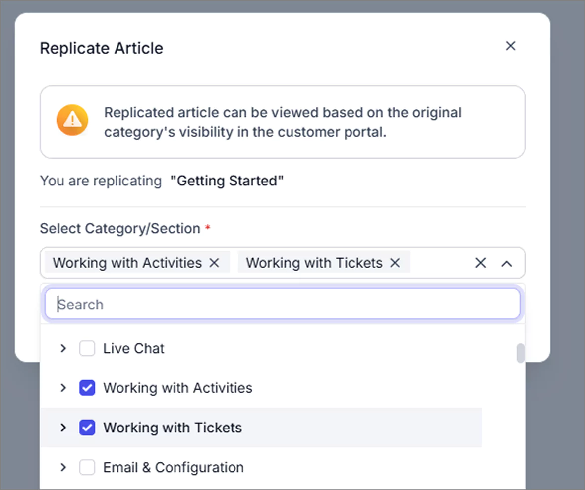 Add a KB Article to Multiple Categories