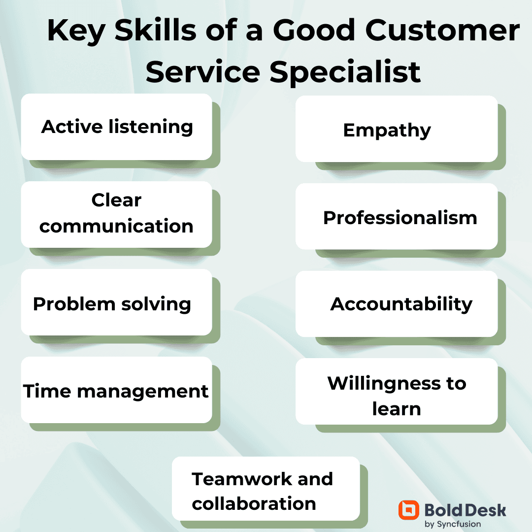 key skills of a good customer service specialist