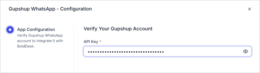 Gupshup WhatsApp configuration