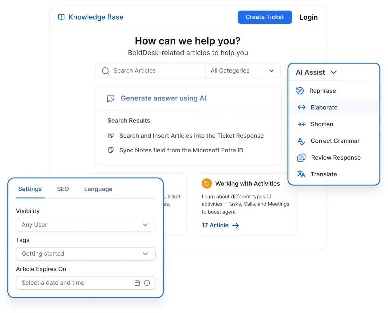 BoldDesk's knowledge base