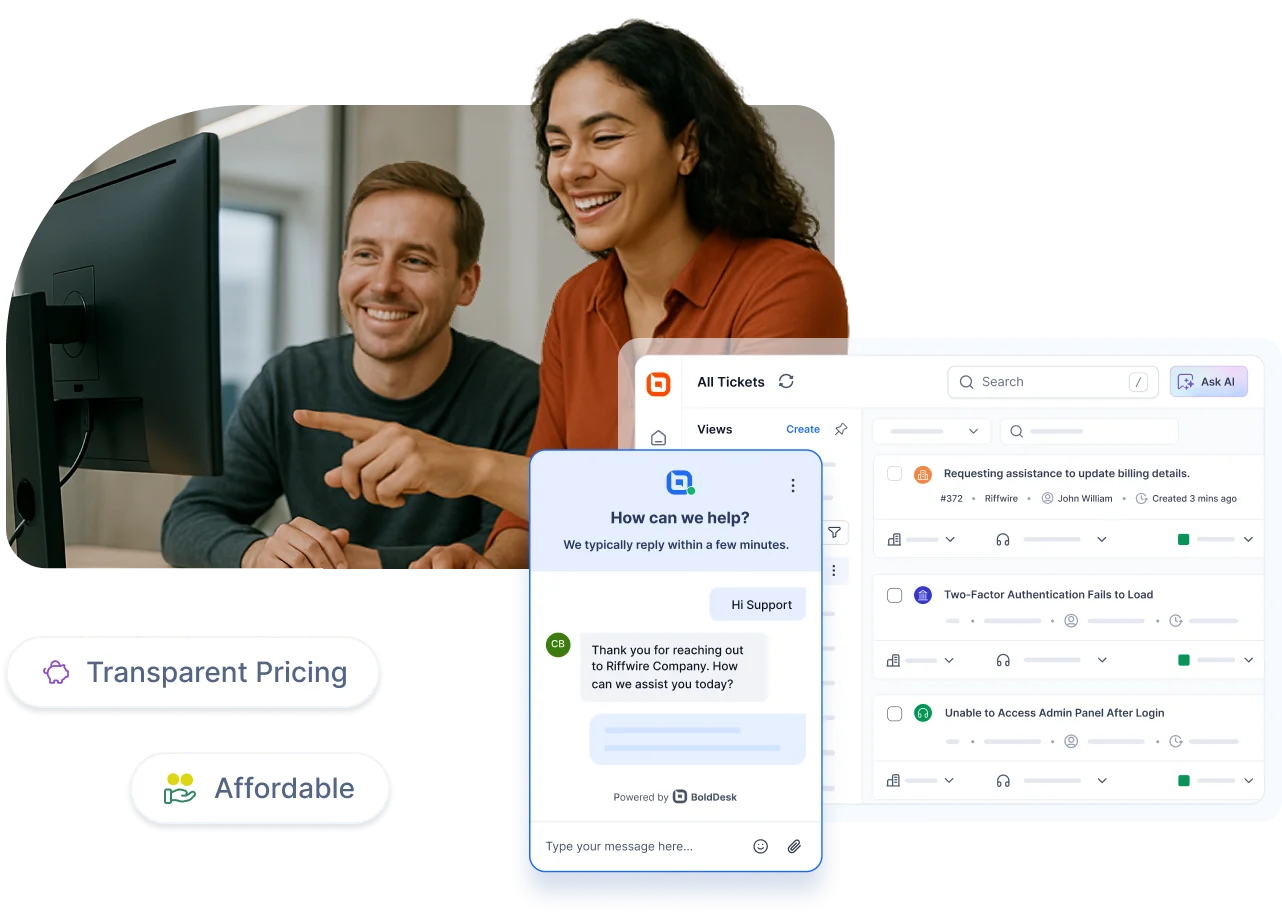 Customer service software for small businesses with ticketing, reports, and self-service.