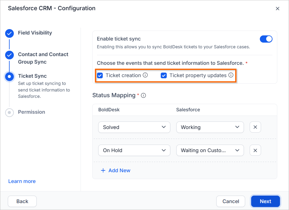 Salesforce sync