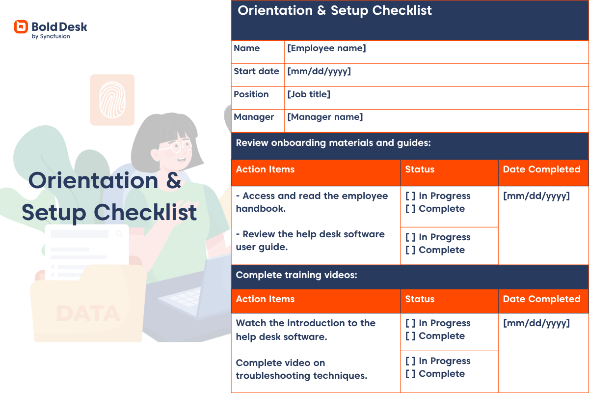 orientation and setup checklist template for agent onboarding program