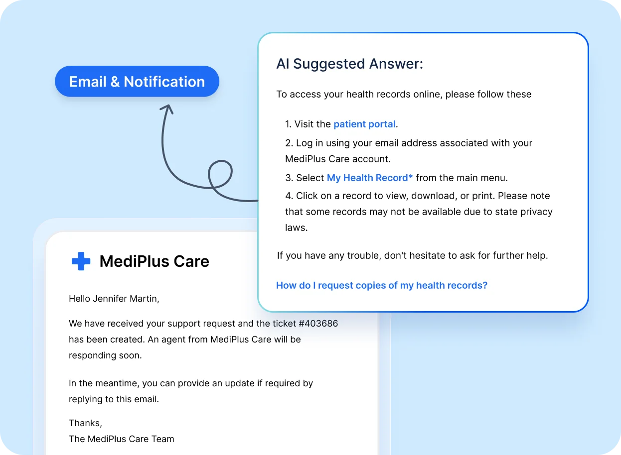 AI-Suggested Replies in Email Notifications