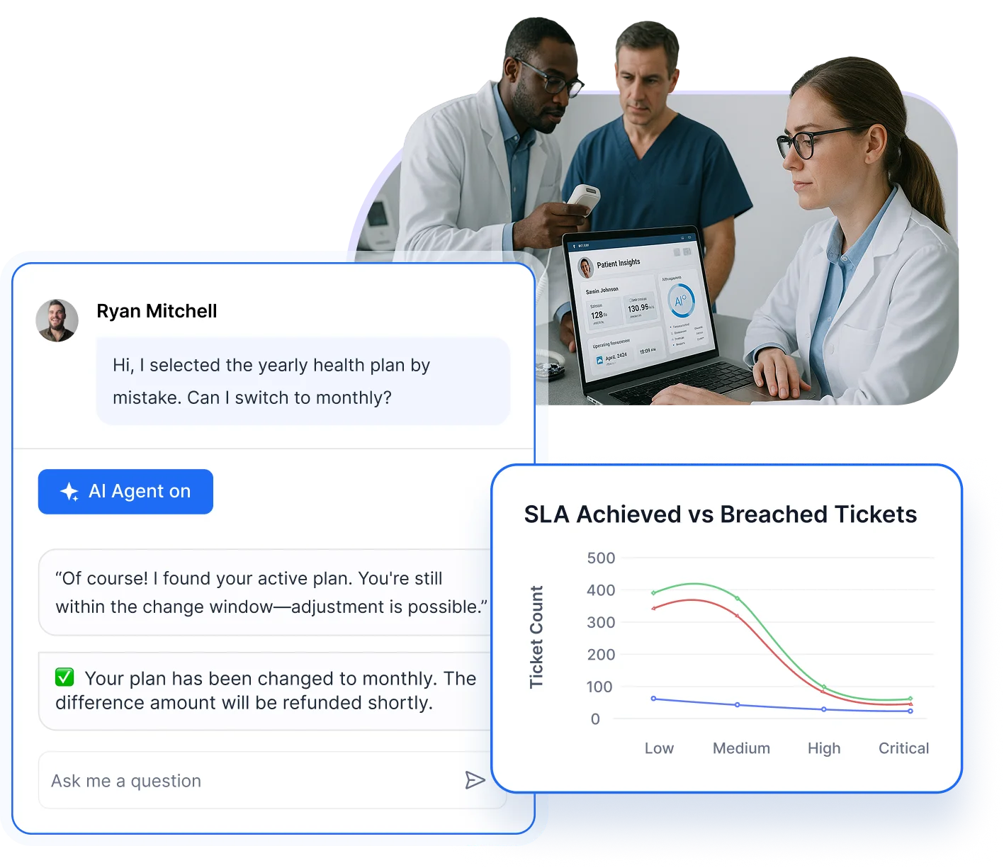 Health tech help desk software for startups to resolve issues fast and automate admin work.
