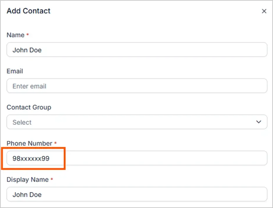 Phone number based contact creation makes it easier to add new contacts using only a mobile number