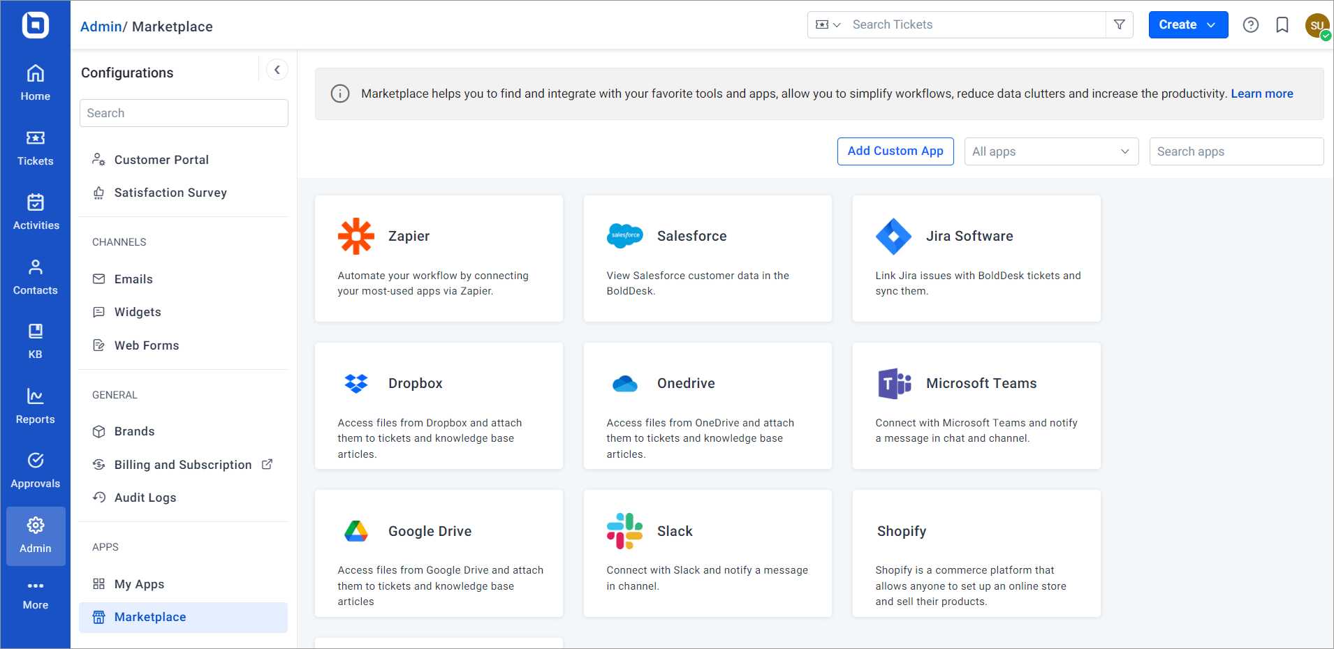 Get smooth and easy access to all your programs through integrations