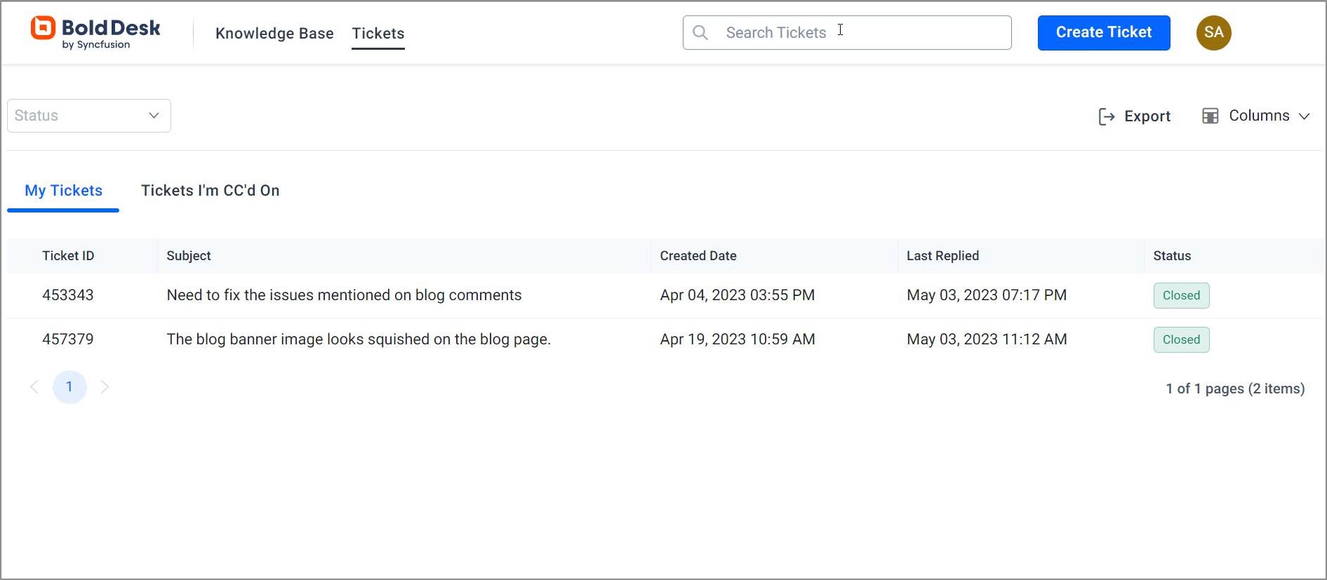 customer portal in help desk software