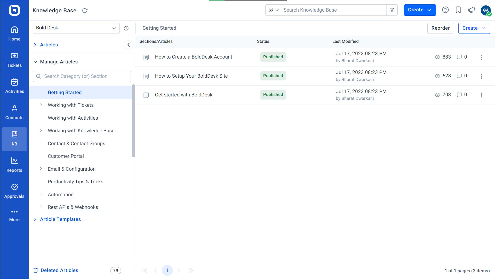 BoldDesk's knowledge base 