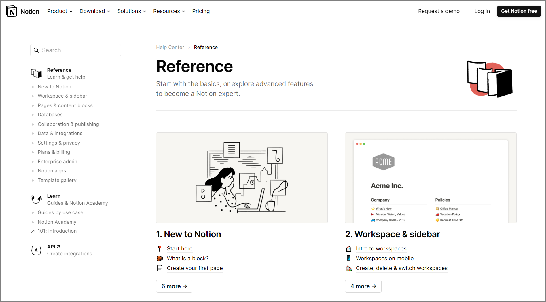 Notion's knowledge base 