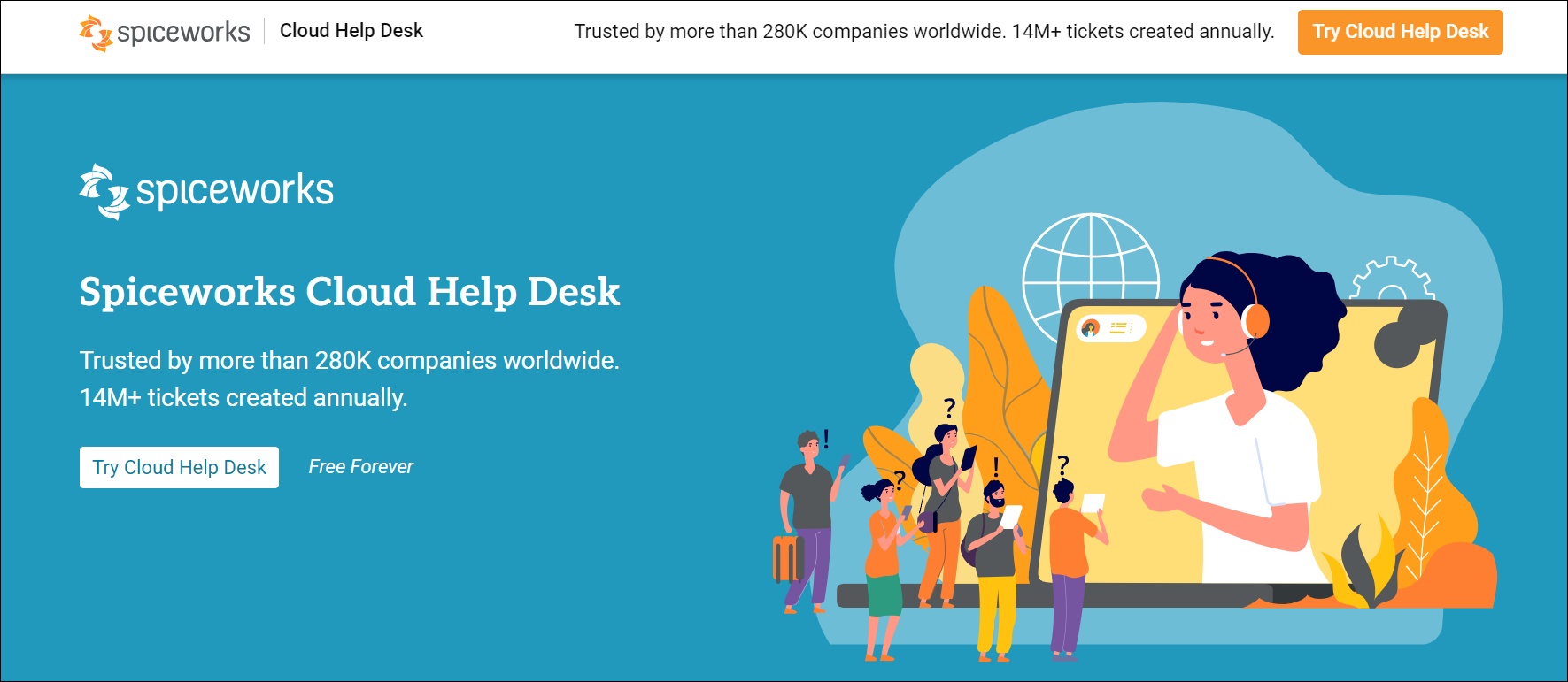 Spiceworks help desk software for startups