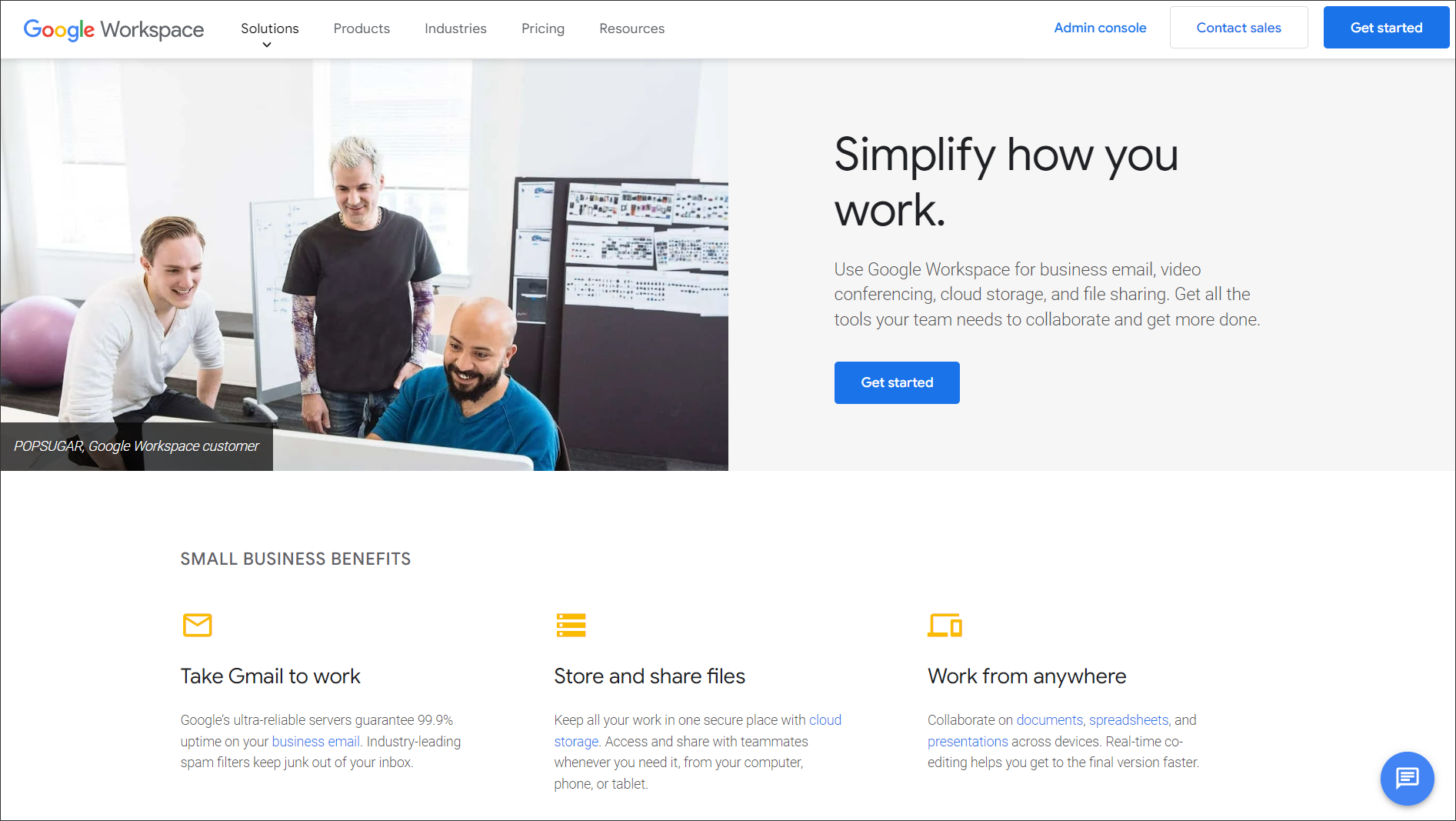 Image from Google Workspace website 