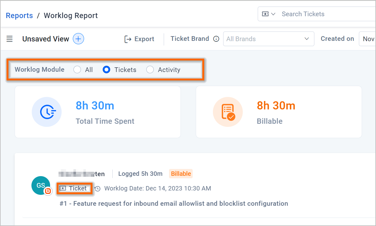 Latest features in the reports module