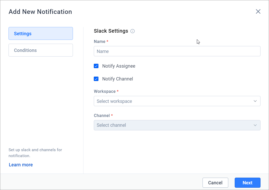 New features- Slack integration