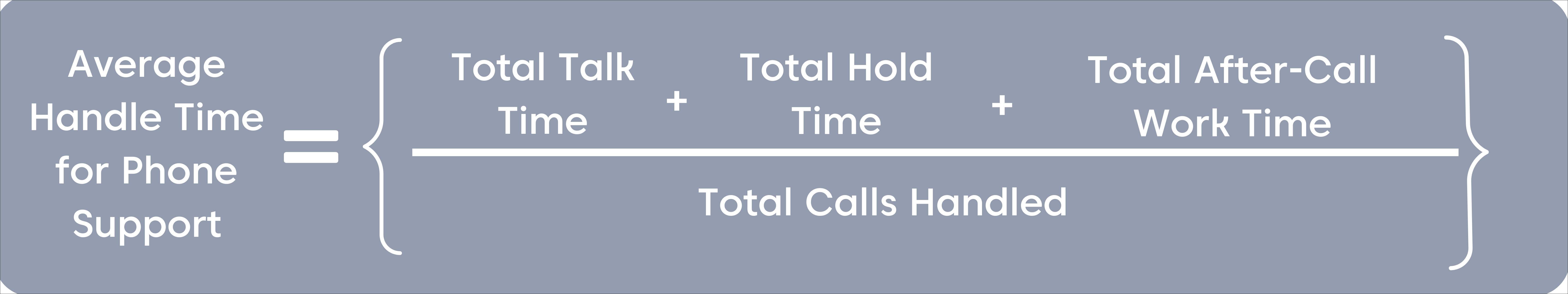 How to calculate average handle time