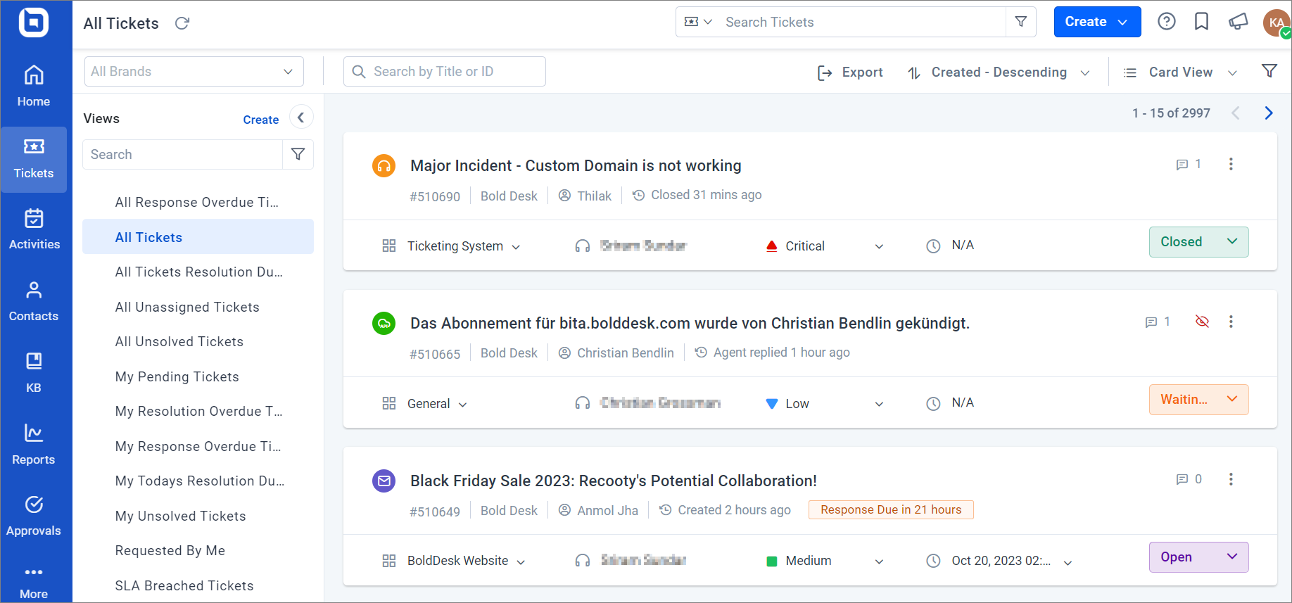 BoldDesk as Alternatives to Zendesk