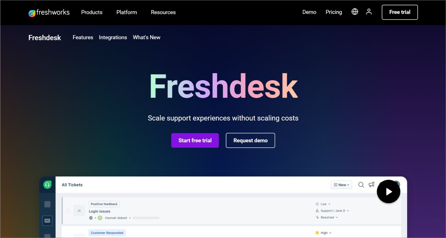 Freshdesk as Alternatives to Zendesk
