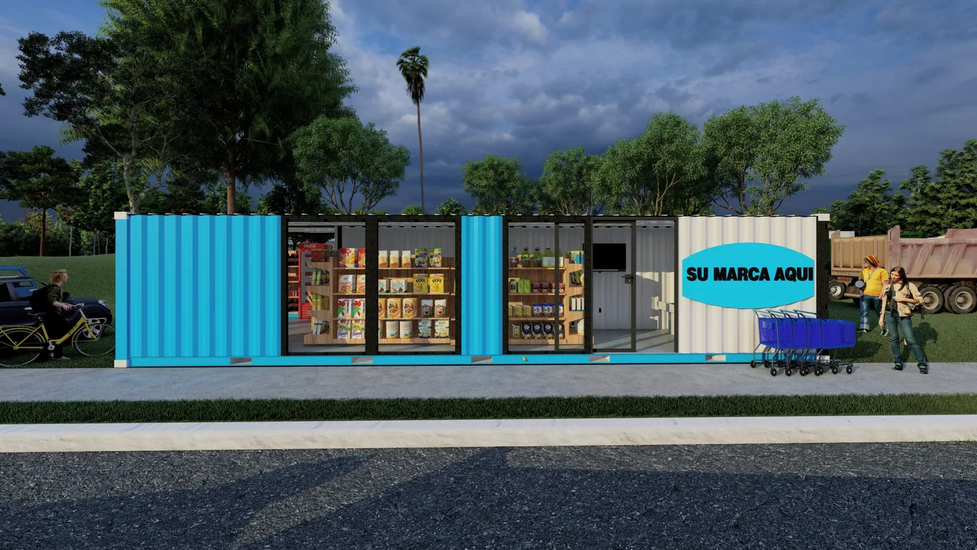 Supermercados móviles en Contenedores