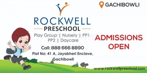 Rockwell preschool, Gachibowli logo