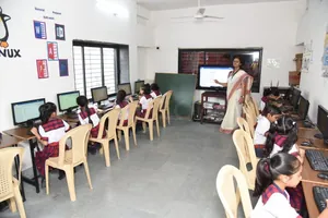 Vishvaniketan Shanti Asiatic School logo