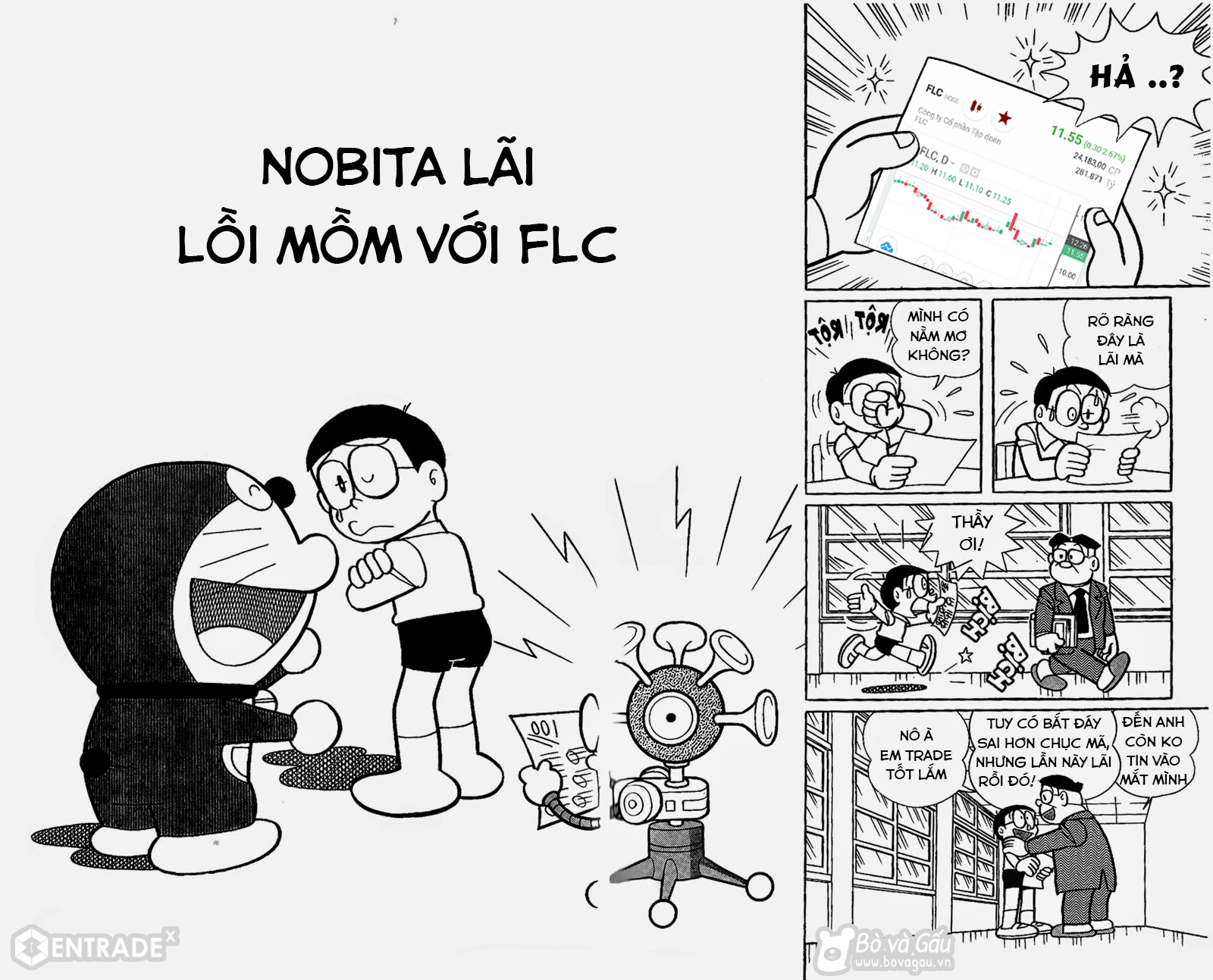 Nobita lãi lồi mồm với FLC | Doremon chế