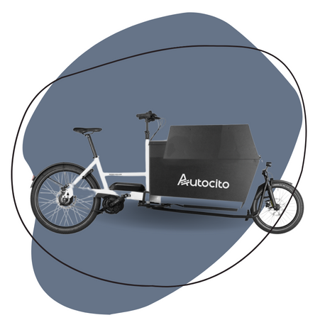 Photo d’un vélo cargo électrique disponible pour un usage professionnel