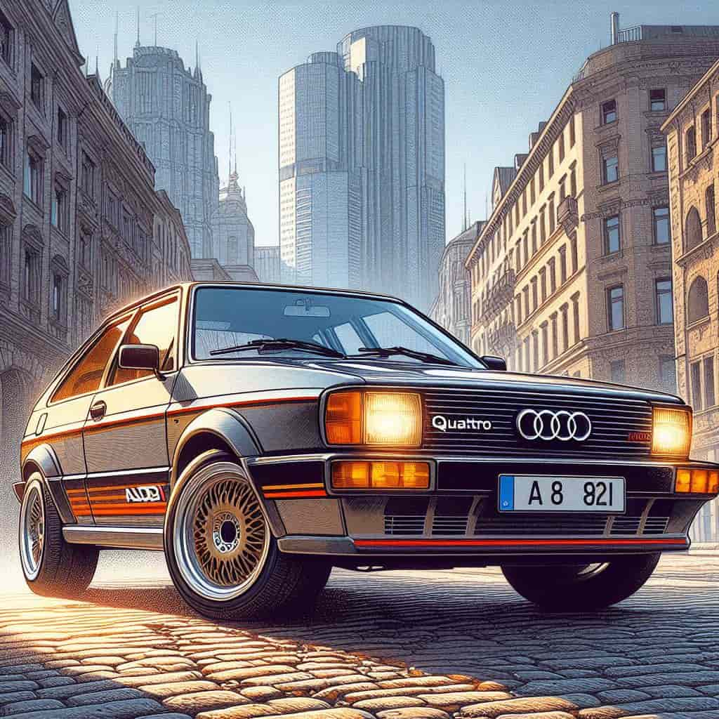 représentation d'une voiture Audi Quattro (1980-1991)