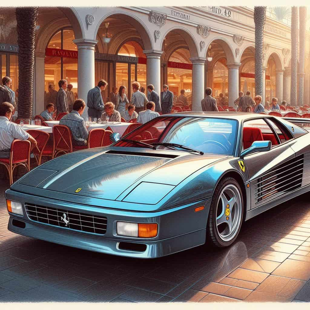 représentation d'une voiture Ferrari Testarossa (1984)