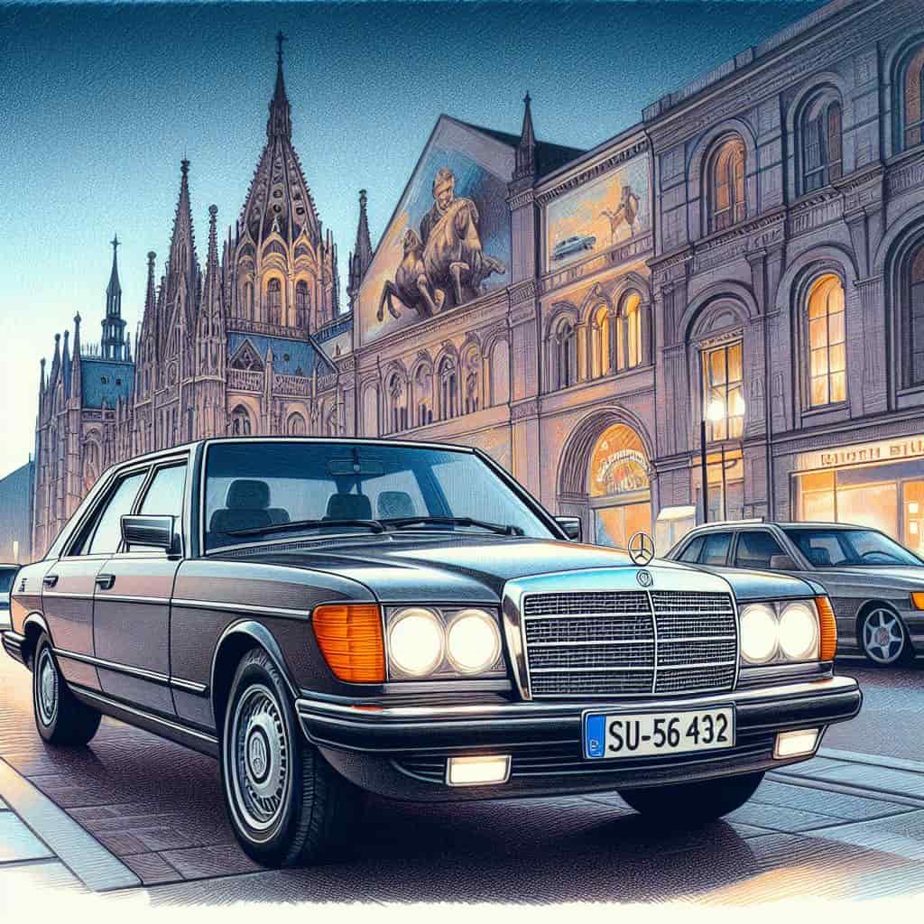 représentation d'une voiture Mercedes-Benz Classe S (1981-1991)  
