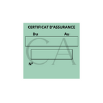 certificat d'assurance