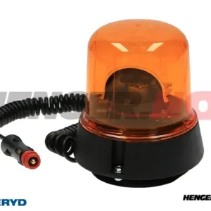 LED Roterende varsellys, 12/24V, Kabel 2m, kobling til sigarettenneren. Magnetfeste