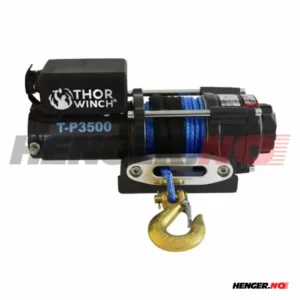 EL-vinsj 1588 Kg 12V Thor Winch T-P3500, med syntetisk tau: Ø5,5mm x 13m