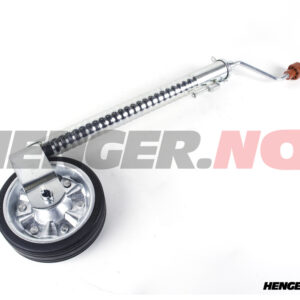 Støttehjul Ø48 205x55mm 503mm lang. Maks vertikal belastning 150 kg ruglet stamme for bedre feste.