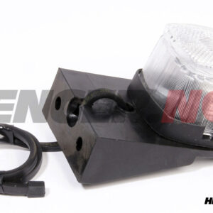 Markeringslys Aspöck Squarepoint venstre, hvit med holder og 500 mm kabel