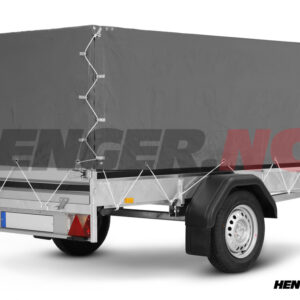 Nettside presenning 1280x2580x800mm grå med 2 st låsestøtter, for nettside på Fogelsta L-serien