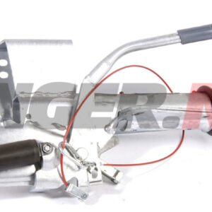 Påløpsbremse Knott KF30C, kobling K35A V / over, 2500-3000kg. Håndbrems med gassfjær, grått håndtak, vinklet