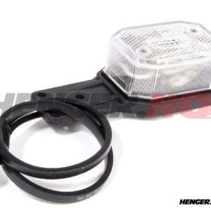 Positionslys Aspöck Flexipoint hvit, 65x44x23mm med brakett, 1x250mm kabel